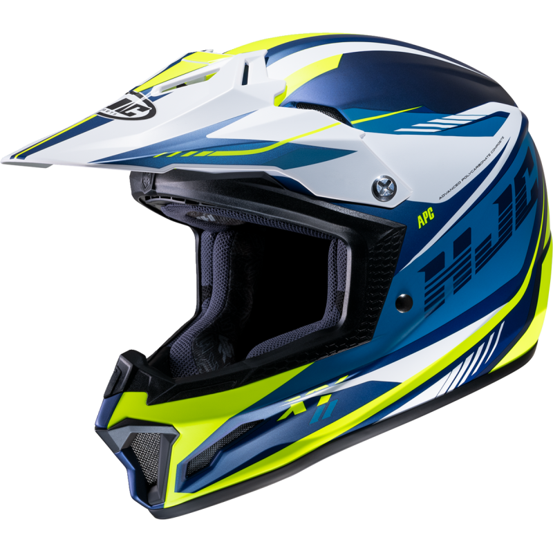 HJC CL-XY2 DRIFT Semi Flat Hi-Viz Yellow/Black Front - Driven Powersports