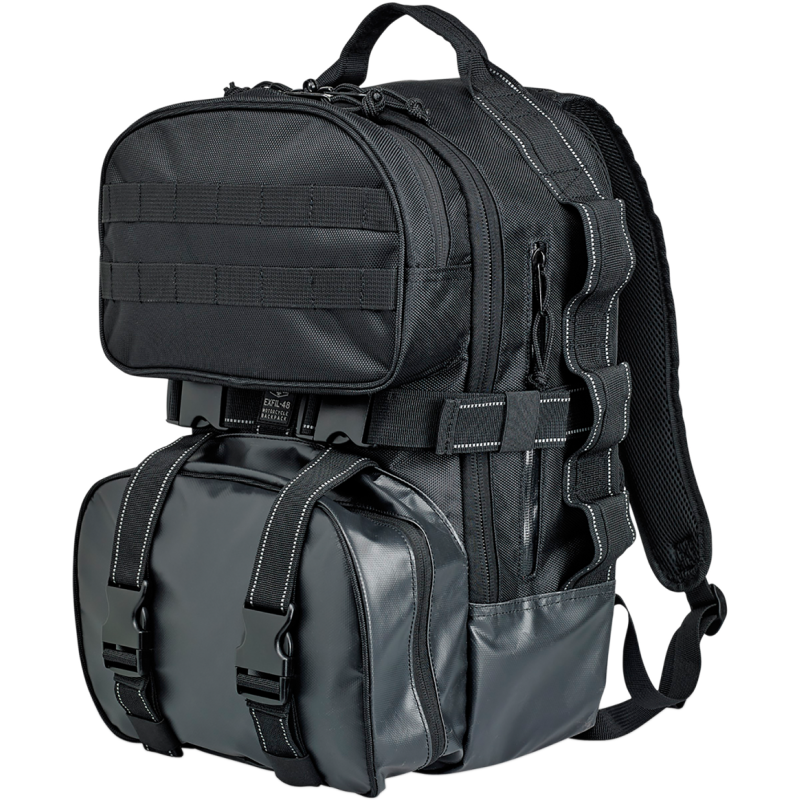 BILTWELL BACKPACK EXFIL 48 Black Front - Driven Powersports