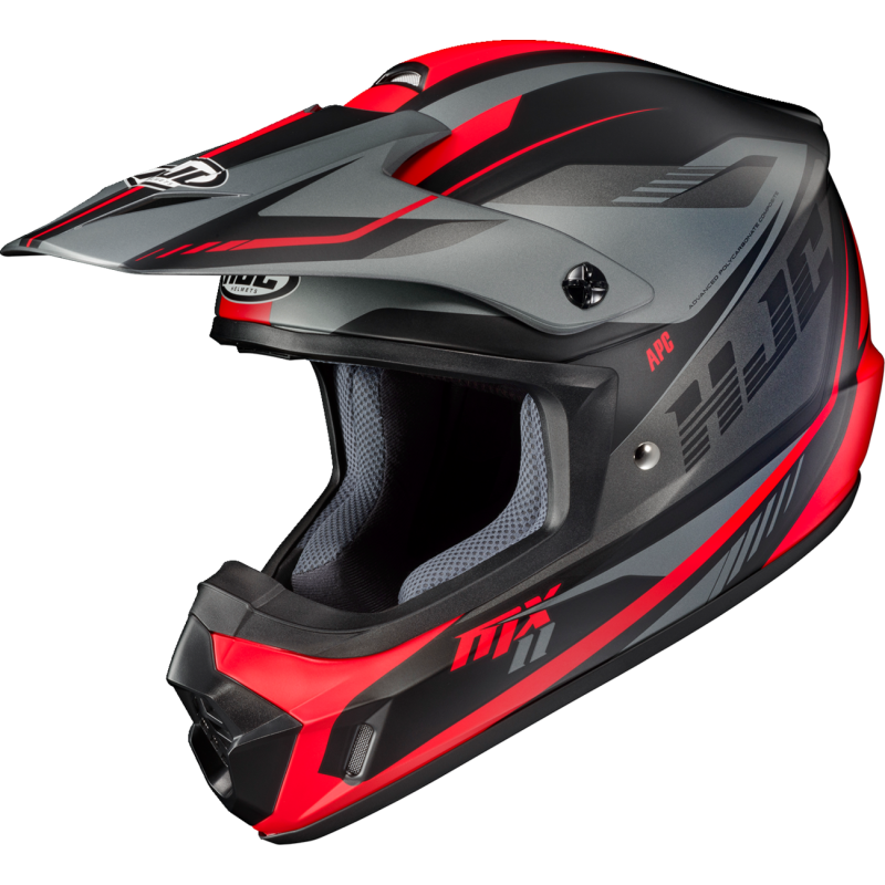 HJC CS-MX2 DRIFT Semi Flat Red/Silver Front - Driven Powersports