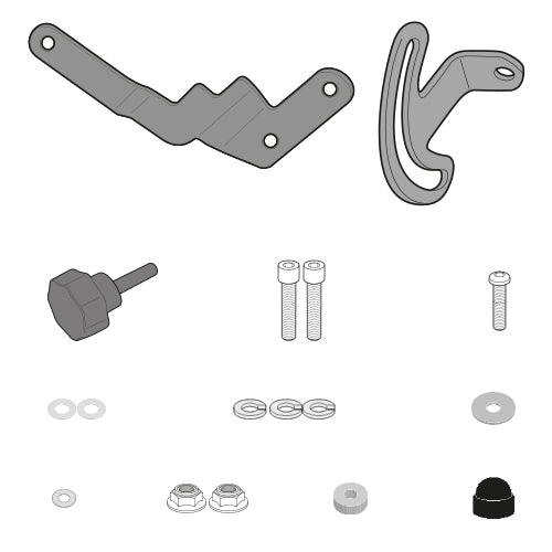 GIVI D5131KIT Windshield Mounting Kit for 5124D/DT, fits BMW R1250 ADV