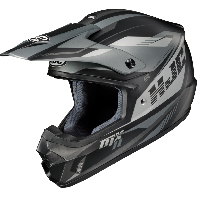 HJC CS-MX2 DRIFT Semi Flat Silver/Black Front - Driven Powersports