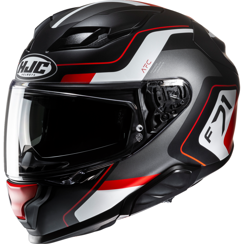 HJC F71 ARCAN Semi Flat Black/Red Front - Driven Powersports
