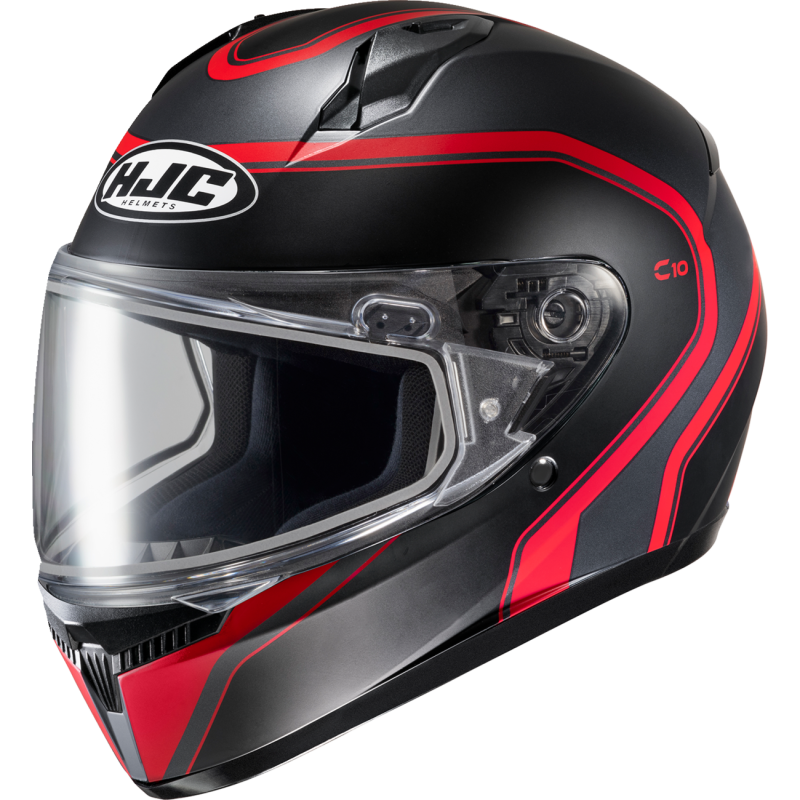 HJC C10 DL ELIE (MC-1SF) Semi Flat Black/Red Front - Driven Powersports