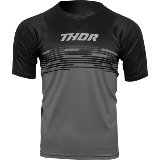 THOR JRSY ASSIST SHVR Black/Gray Front - Driven Powersports