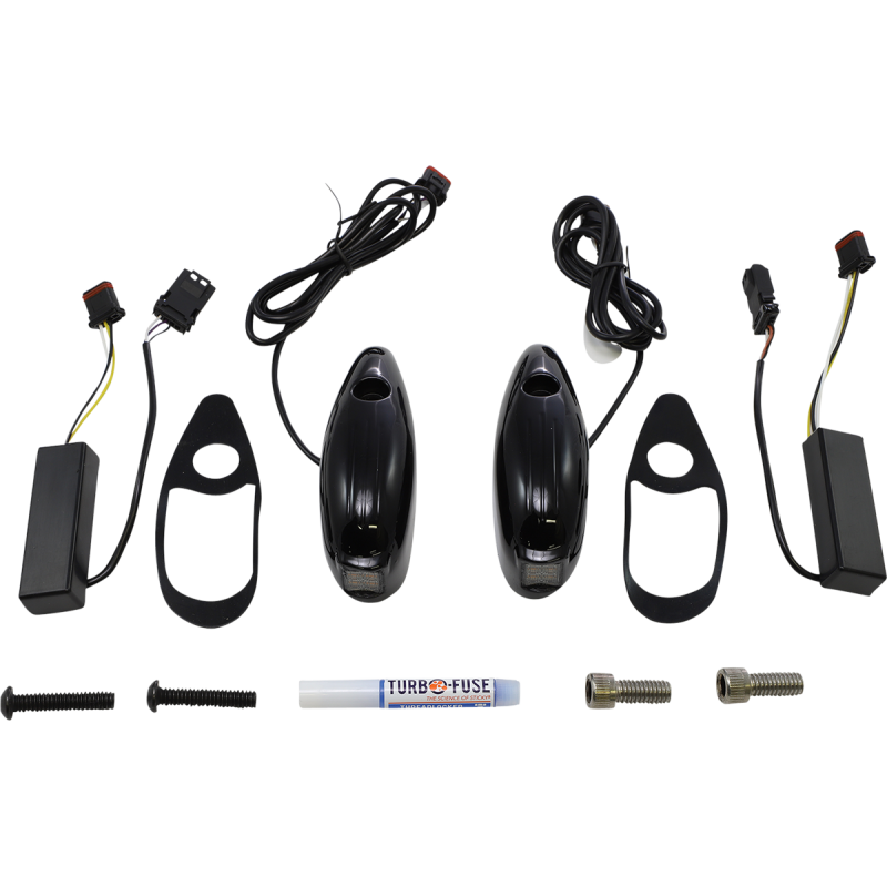 CUSTOM DYNAMICS SIGNAL FLTR GLOSS Black Front - Driven Powersports