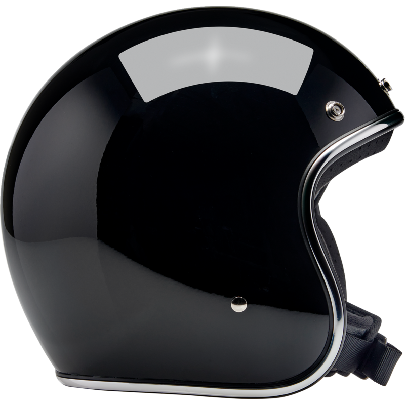 BILTWELL HELMET BONANZA Gloss Black Front - Driven Powersports