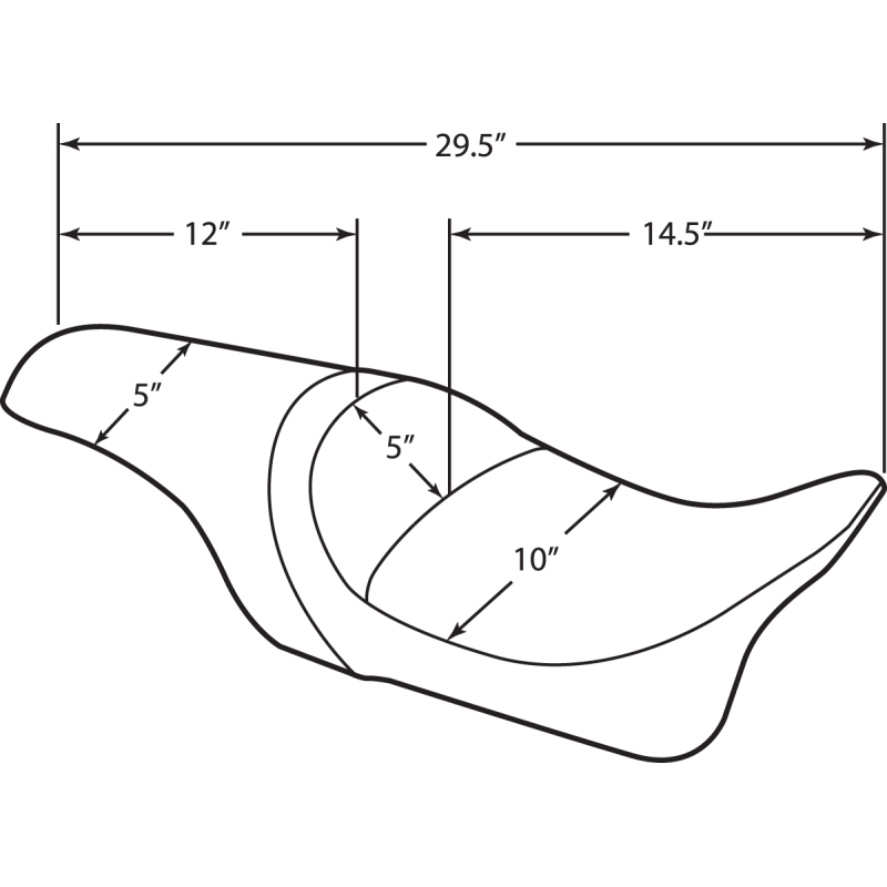 DRAG SPECIALTIES 94-96 FLHR PREDATOR SEAT SMOOTH Information - Driven Powersports