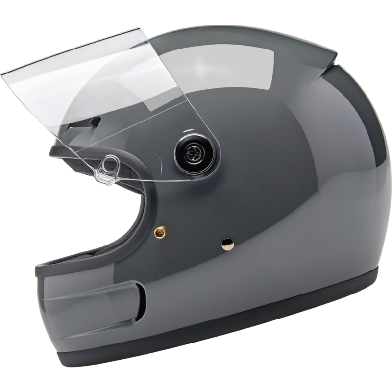 BILTWELL HELMET GRINGO SV Steel Gray Left Side - Driven Powersports