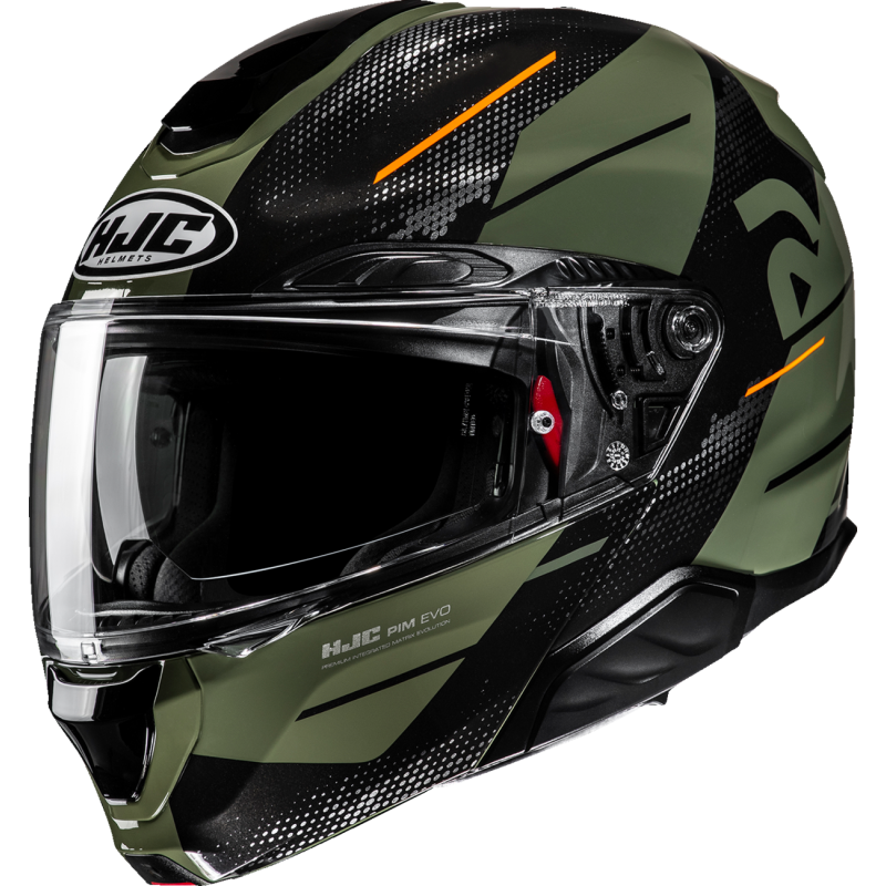 HJC RPHA 91 BLAT Olive/Orange Front - Driven Powersports