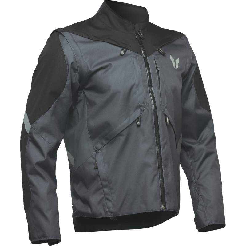 THOR JACKET TERRAIN Charcoal Front - Driven Powersports