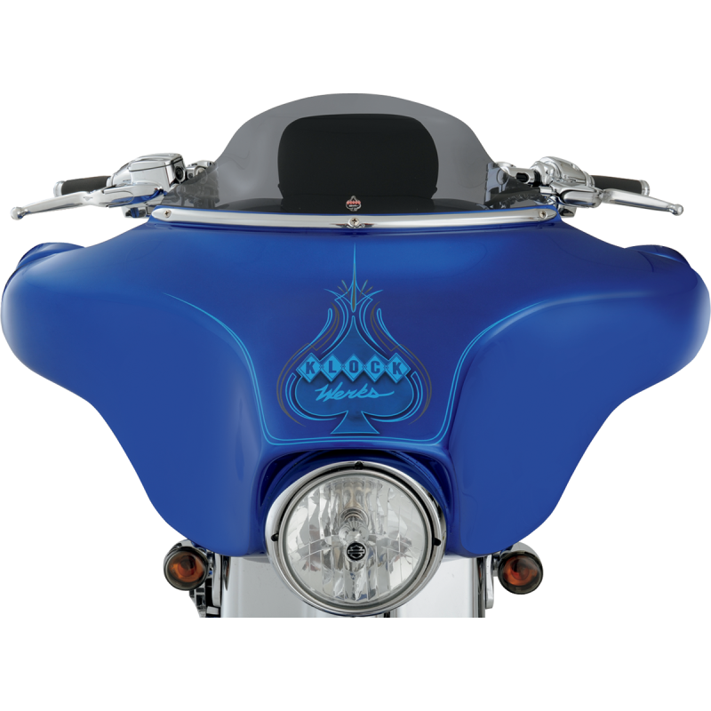 KLOCK WERKS 96-13 FLHT 6.5" FLARE W/SHIELD Dark Smoke Application Shot - Driven Powersports
