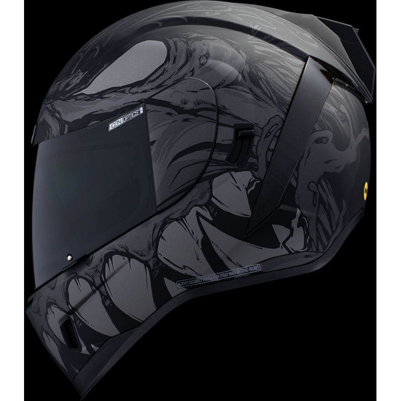 ICON HELMET AIRFORM MIPS MANIK'RR Dark Black Left Side - Driven Powersports