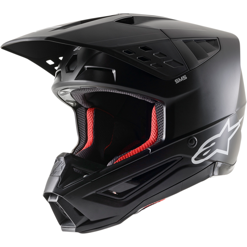 ALPINESTARS HELMET SM5 SOLID Black Front - Driven Powersports