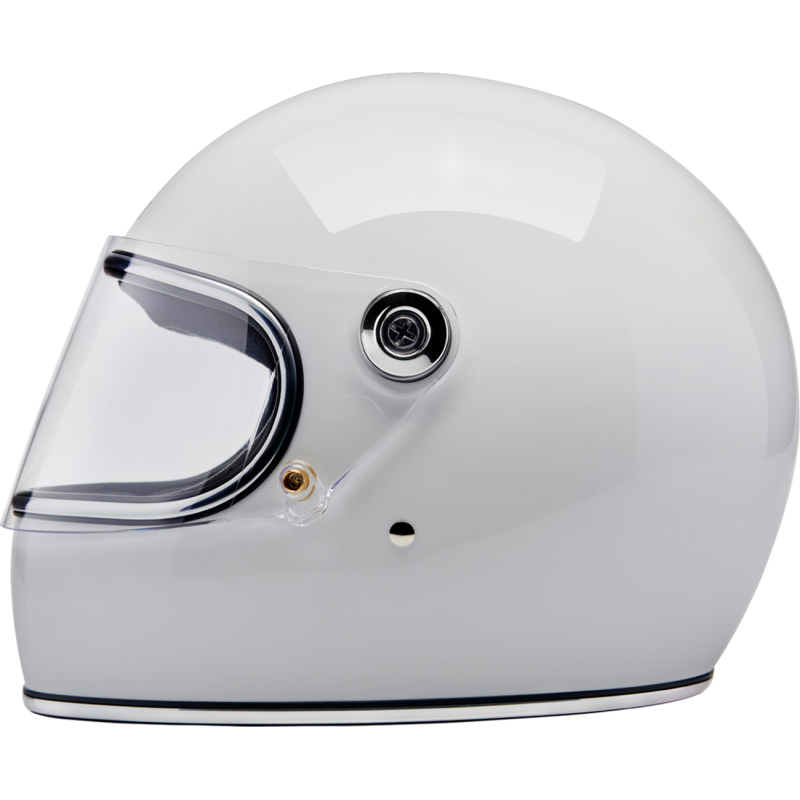 BILTWELL HELMET GRINGO S Gloss White Left Side - Driven Powersports