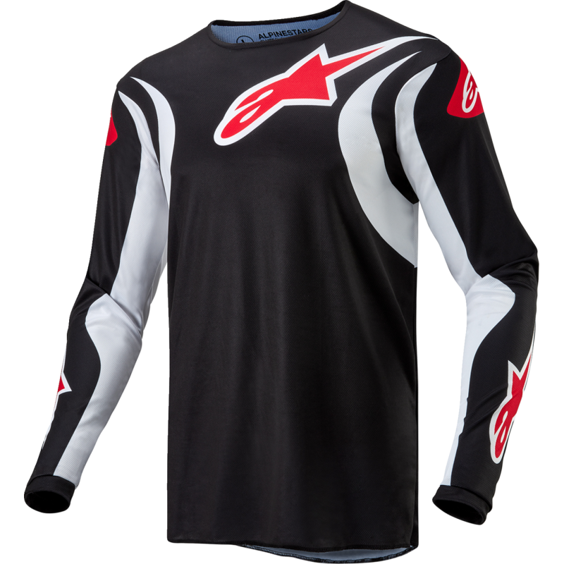 ALPINESTARS JERSEY F-LUCE Black/White Front - Driven Powersports