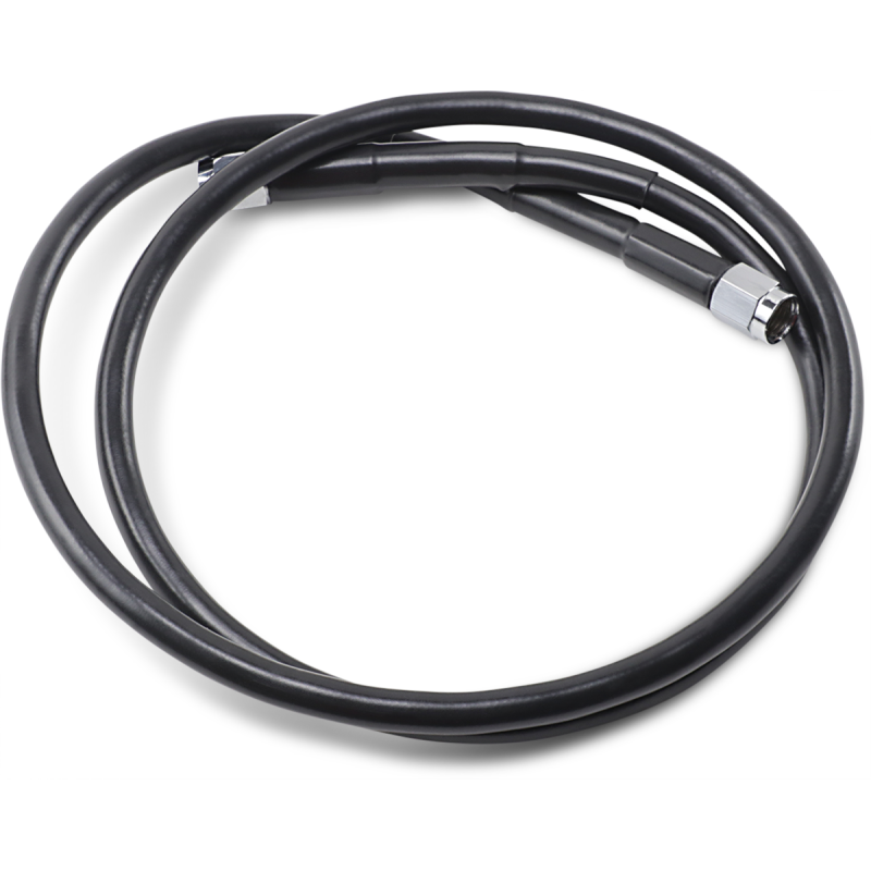 DRAG SPECIALTIES BLACK S/S BRAKE LINE 40" Front - Driven Powersports