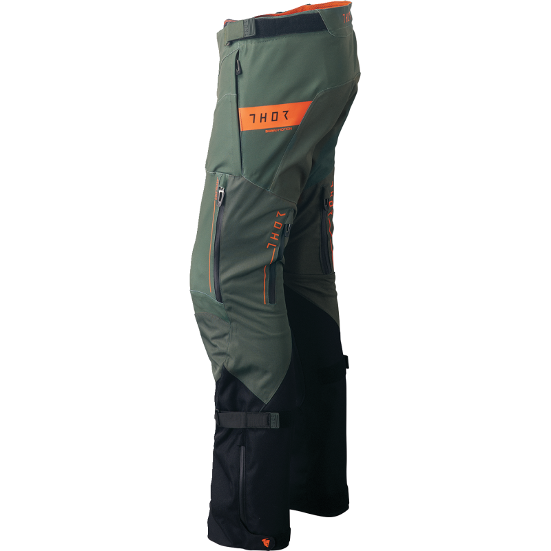 THOR PANT RANGE Army/Orange Left Side - Driven Powersports