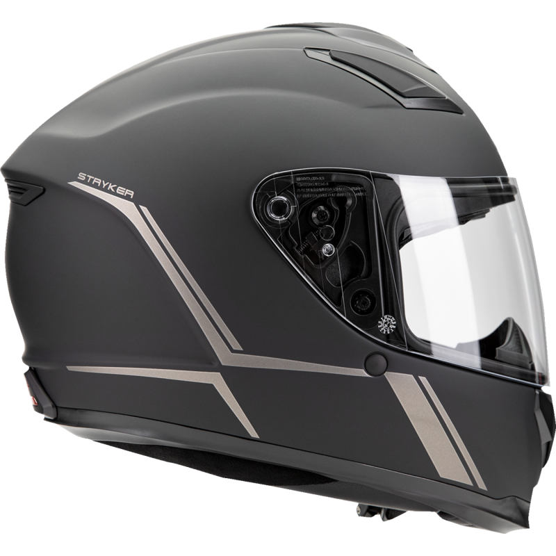 SENA STRYKER SMART HELMET FULL-FACE DOT Matte Black Front - Driven Powersports