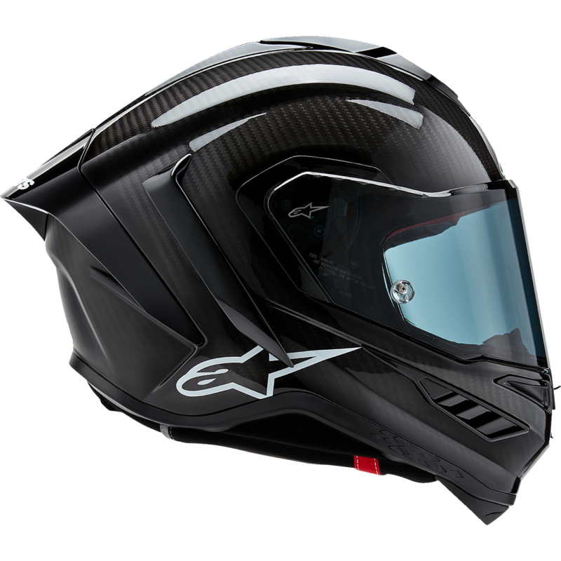 ALPINESTARS S-R10 SOLID HELMET CARB M&G Black Right Side - Driven Powersports