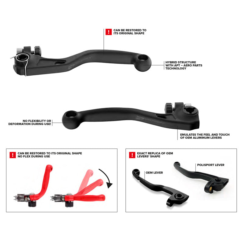 Polisport APT Lever For Honda CRF250R/CRF250RX/CRF450R/CRF450RX - Driven Powersports