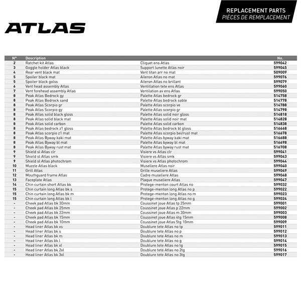 CKX Atlas Carbon Byway Size Chart - Driven Powersports