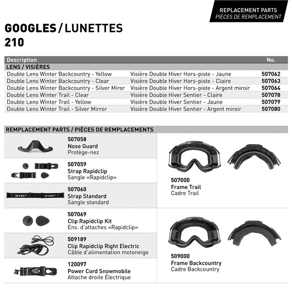 CKX 210° Goggles, Summer 210 Summer Size Chart - Driven Powersports