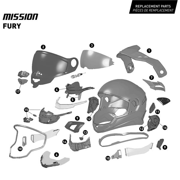 CKX Mission Free-Face Helmet Claw Double Size Chart - Driven Powersports