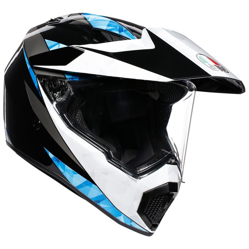 AGV AX - 9 HELMET NORTH BLACK/WHITE/CYAN (XL) - DRIVEN Canada's Powersports 8217631O2LY005005