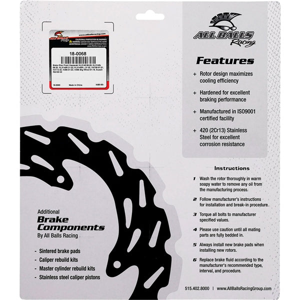 ALL BALLS RACING BRAKE ROTOR (18 - 0068) - DRIVEN Canada's Powersports 999999998918 - 0068