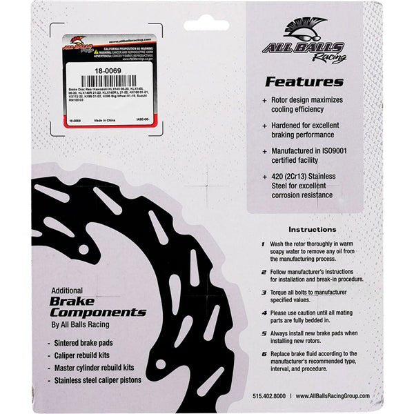 ALL BALLS RACING BRAKE ROTOR (18 - 0069) - DRIVEN Canada's Powersports 999999998918 - 0069