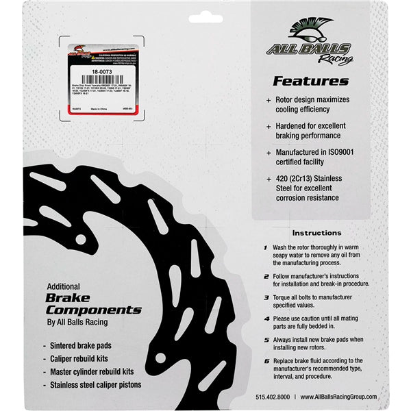 ALL BALLS RACING BRAKE ROTOR (18 - 0073) - DRIVEN Canada's Powersports 999999998918 - 0073