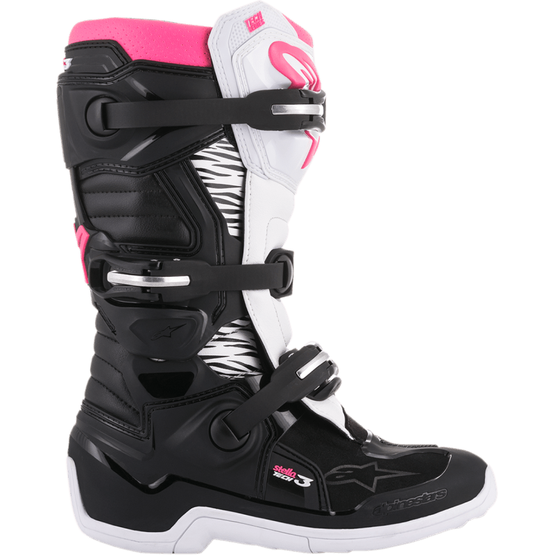 ALPINESTARS BOOT 4W TECH 3 Black/White/Pink Side - Driven Powersports
