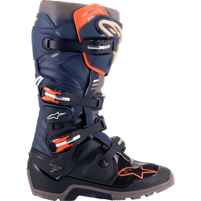 ALPINESTARS BOOT T7 END DS Navy/Gray Right Side - Driven Powersports