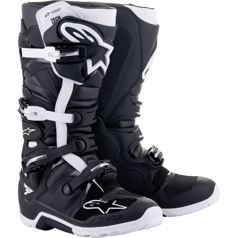 ALPINESTARS BOOT T7 END DS Black/White Front - Driven Powersports