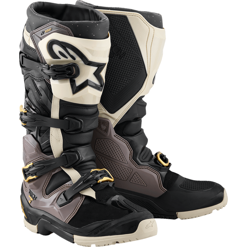 ALPINESTARS BOOT T7 END DS Black/Gray/Gold Front - Driven Powersports