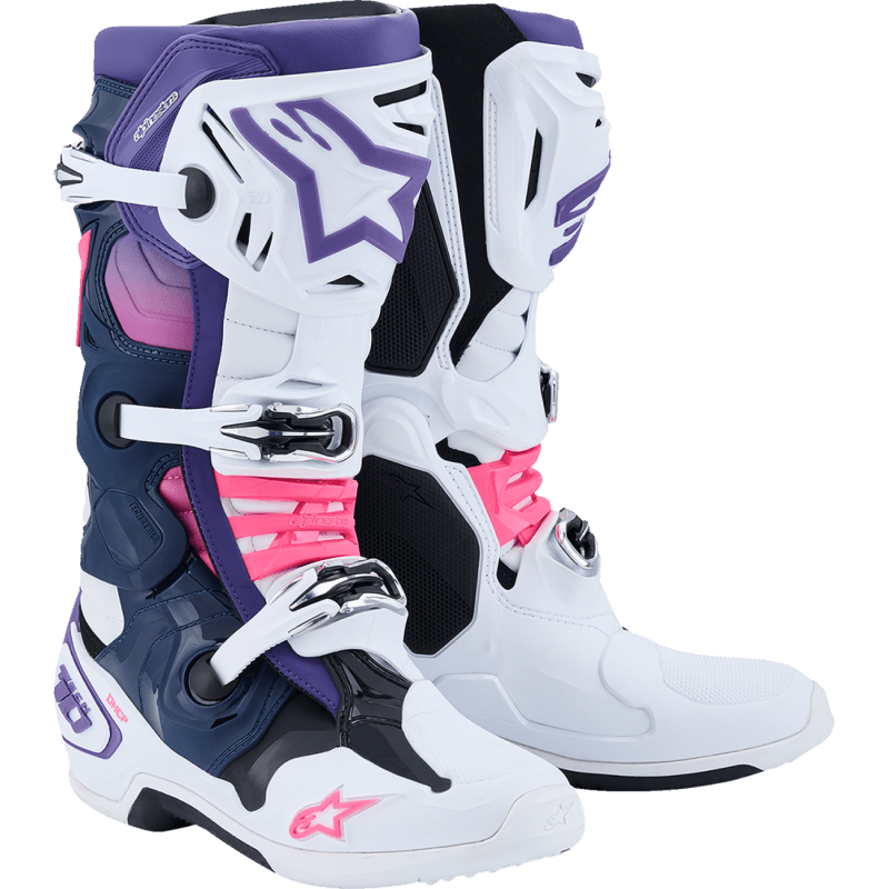 ALPINESTARS BOOT TECH 10 WHT/VLT/NVY/PNK FLUO - DRIVEN Canada's Powersports 80593475815072010020 - 2780 - 9