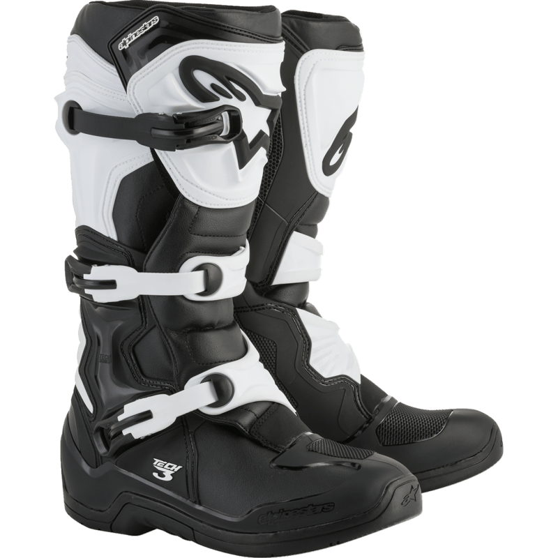 ALPINESTARS BOOT TECH 3 Black/White Right Side - Driven Powersports