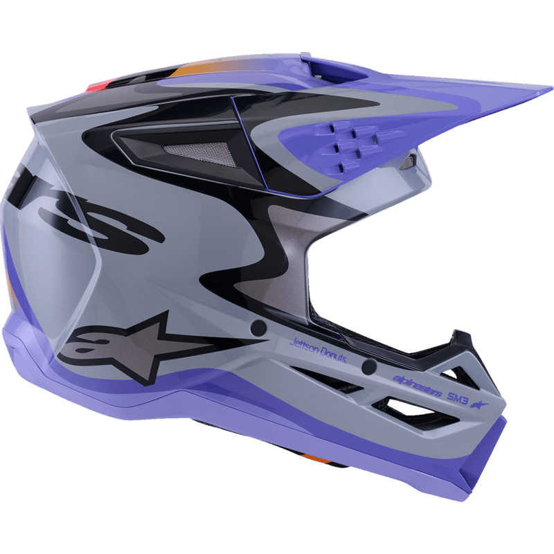 ALPINESTARS HELMET SM3 JETTSON GRAY/PUR/BLK - DRIVEN Canada's Powersports 80593476467708302726 - 9277 - S