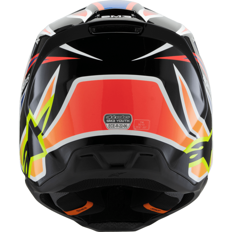 ALPINESTARS HELMET SM3 YTH WURX B/Y/BL/R S ECE06 (8302125 - 1574 - YS) - DRIVEN Canada's Powersports 80593474469128302125 - 1574 - YS