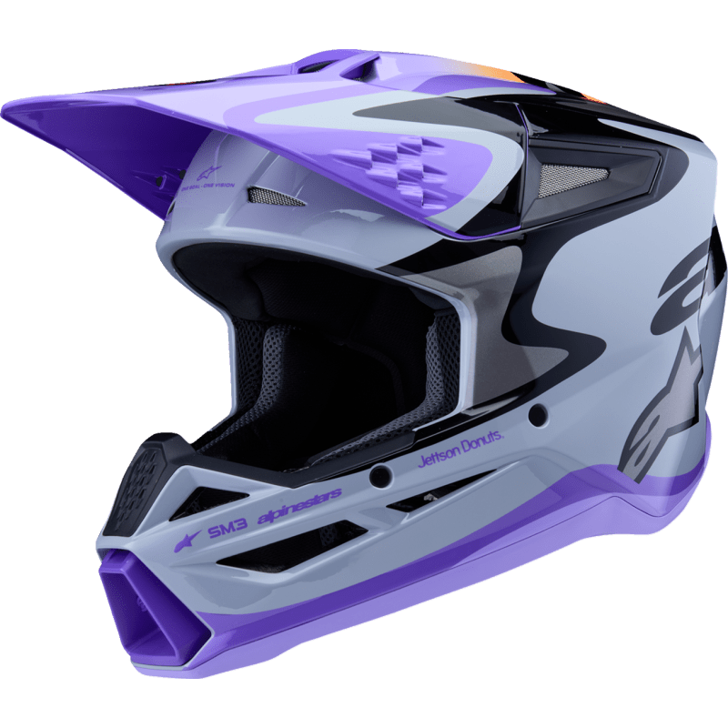 ALPINESTARS HELMET YTH SM3 JETTSON GRAY/PUR/BLK YS (8303126 - 9277 - YS) - DRIVEN Canada's Powersports 80593476468628303126 - 9277 - YS