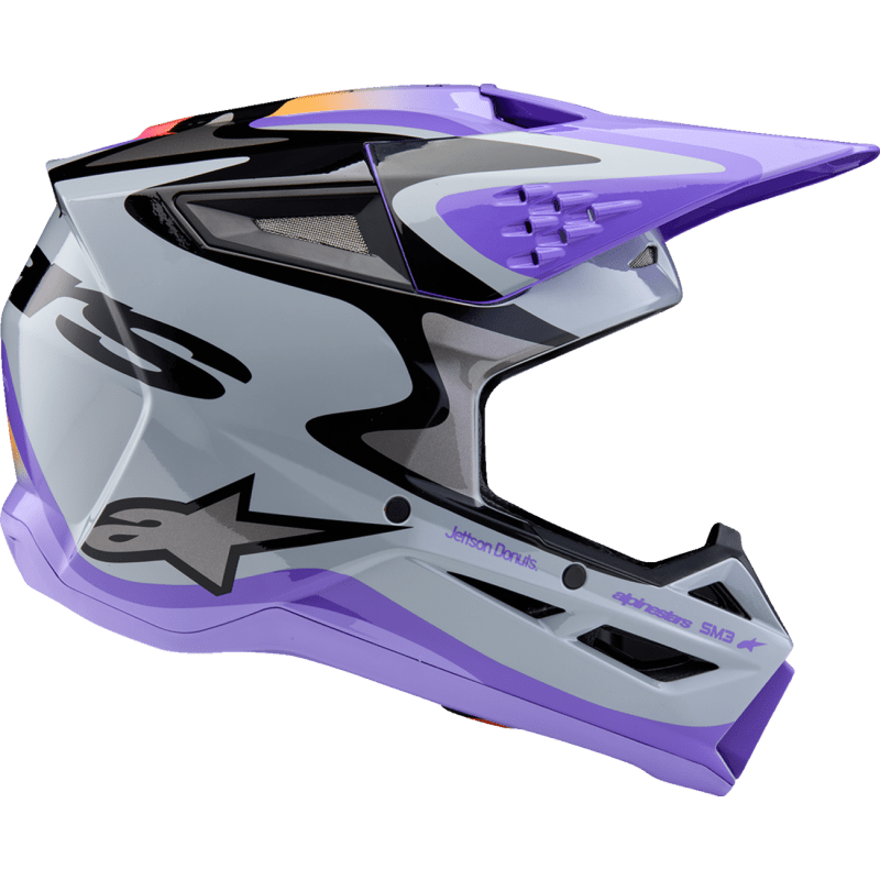 ALPINESTARS HELMET YTH SM3 JETTSON GRAY/PUR/BLK YS (8303126 - 9277 - YS) - DRIVEN Canada's Powersports 80593476468628303126 - 9277 - YS