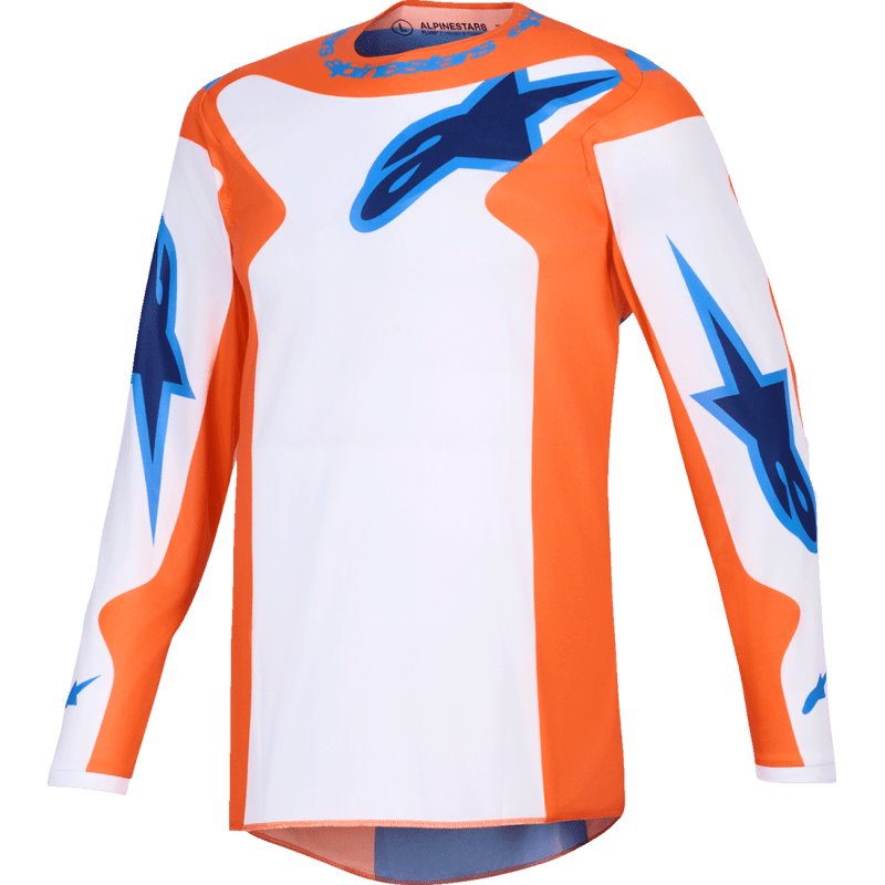 ALPINESTARS JERSEY FLUID GRID ORAN/BLUE - DRIVEN Canada's Powersports 80593476374333761126 - 4011 - S