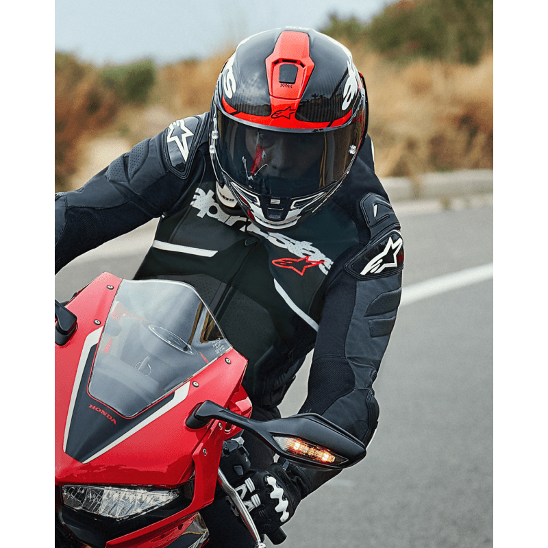 Alpinestars S - R10 Element Helmet Carb/R/W - DRIVEN Canada's Powersports 8059347376228200324-1363-XS