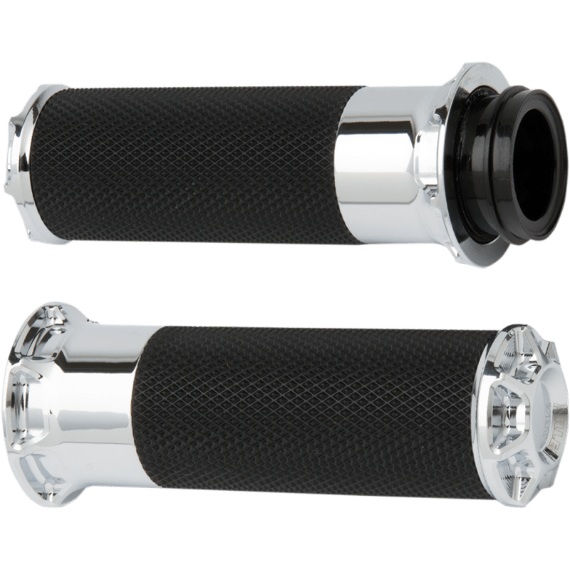 ARLEN NESS BEVELED FUSION GRIPS CABLE CHROME (07 - 330) - DRIVEN Canada's Powersports 07 - 330