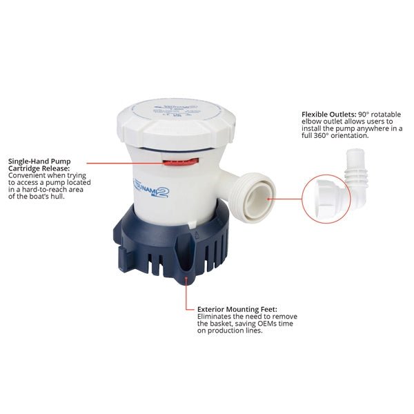 ATTWOOD TSUNAMI MK2 BILGE PUMP (5608 - 1) - DRIVEN Canada's Powersports 0226970240605608 - 1