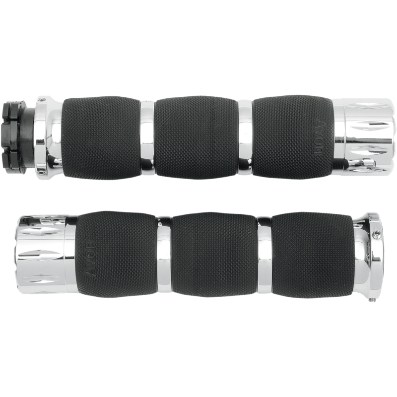AVON GRIPS AIR CUSHIONED CHROME METRIC TOURING RIVAL (MT - AIR - 90 - CH - RI) - DRIVEN Canada's Powersports 717163827763MT - AIR - 90 - CH - RI
