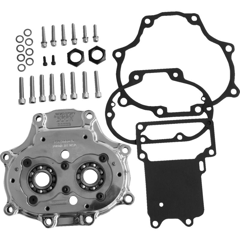 BAKER DRIVETRAIN STREET DOOR ASSEMBLY, POLISH, 2006 - UP DYNA, 2007 - UP BIG TWIN (48902 - 6) - DRIVEN Canada's Powersports 48902 - 6