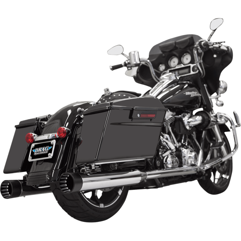 BASSANI XHAUST 95 - 16 FLH/FLT DNT 4" SO STR CHR/BLK*2 (1F7DNT5) - DRIVEN Canada's Powersports 8105940187381F7DNT5