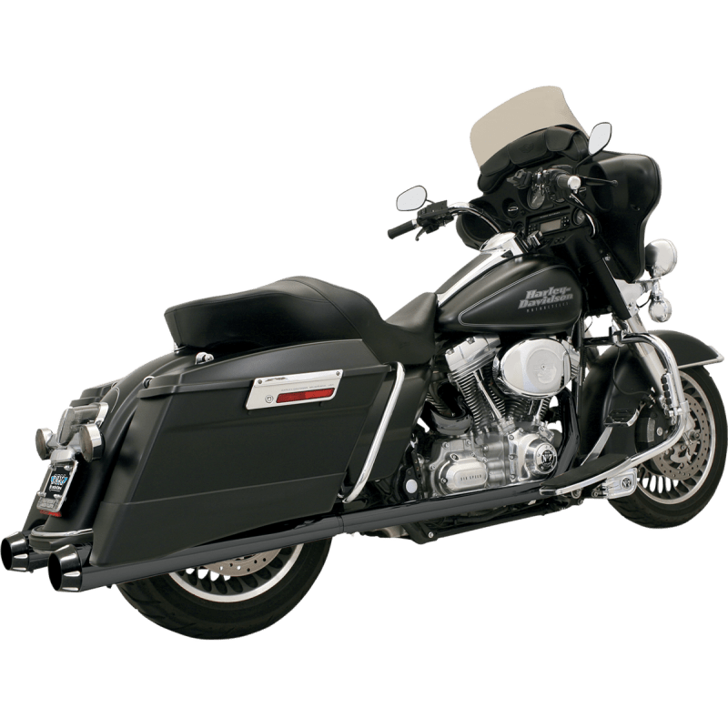 BASSANI XHAUST 95 - 16 FLH/FLT MEGAPHONE 4" SO BLK/BLK*2 (FLH - 517LRB) - DRIVEN Canada's Powersports 810594015102FLH - 517LRB