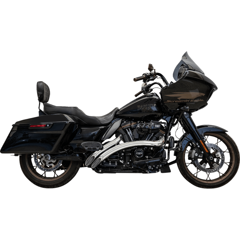 BASSANI XHAUST SWEEPER EXHAUST SYSTEM W/SHIELDS CHROME (1F21F) - DRIVEN Canada's Powersports 1F21F